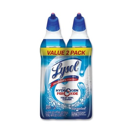 Reckitbenc LYSOL, TOILET BOWL CLEANER W/HYDROGEN PEROXIDE, COOL SPRING BREEZE, 24 OZ, 4PK 96084
